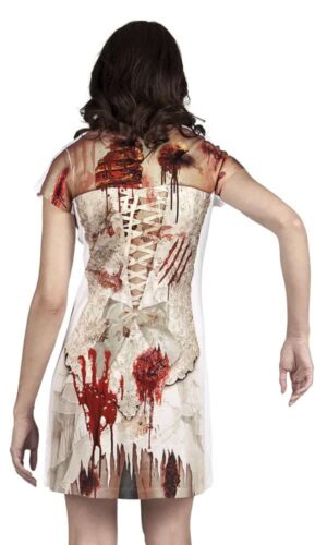 ROBE ZOMBIE SANGLANTE (Robe imprimée avec sang) Tailles S et M – Image 3