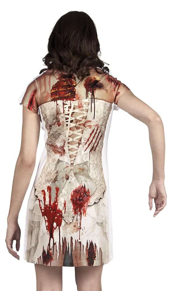 ROBE ZOMBIE SANGLANTE (Robe imprimée avec sang) Tailles S et M