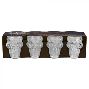 MINI VERRES TÊTE DE MORT (Lot de 4 verres shooter) – Image 2