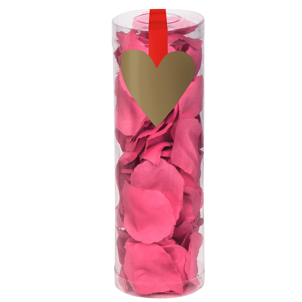 TUBE DE PÉTALES ROSES (Pétales de roses en tissu) Environ 288 pétales