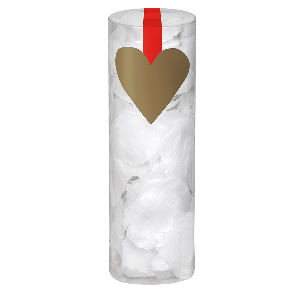 TUBE DE PÉTALES BLANCS (Pétales de roses en tissu) Environ 288 pétales