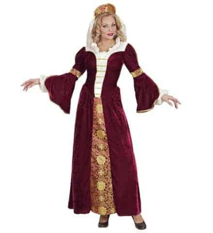 ROBE REINE MÉDIÉVALE (Robe, jupon, coiffe et voile) Tailles adultes - Démo vidéo