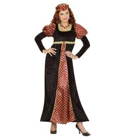 CHÂTELAINE MÉDIÉVALE (Ensemble robe et coiffe) Tailles adultes - Démo vidéo