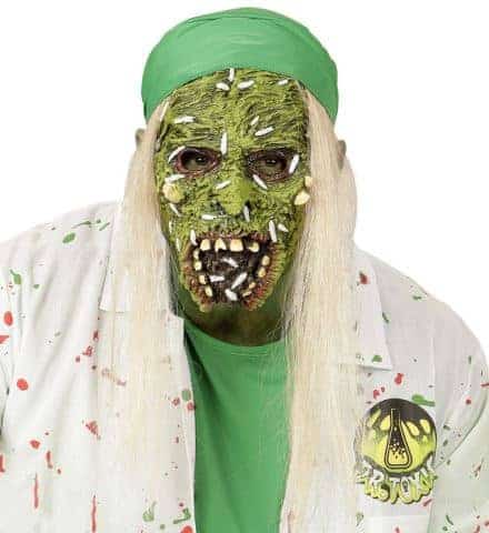 MASQUE ZOMBIE TOXIQUE (Masque enfant + cheveux) Demi masque - Démo vidéo