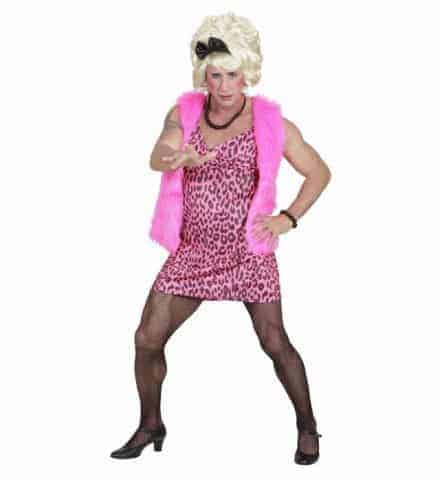ROBE DRAG QUEEN 80'S (Robe et veste peluche) Taille homme