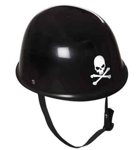 CASQUE DE BIKER/MOTARD (Casque noir en plastique)