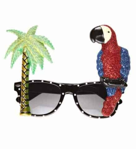 LUNETTES TROPICALES (Perroquet et palmier)