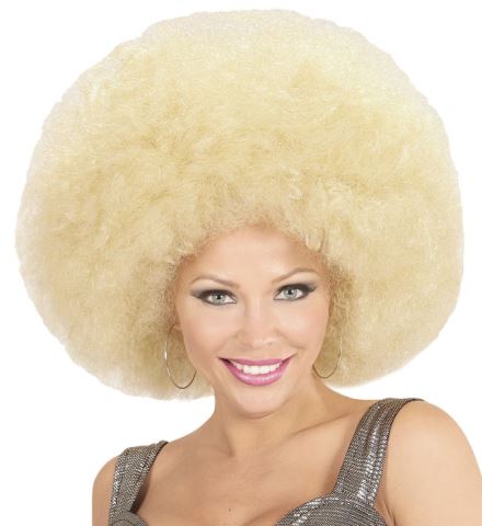 Perruque afro blonde
