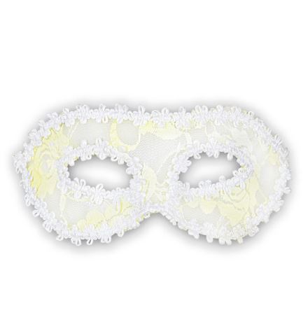 MASQUE BLANC A FLEURS