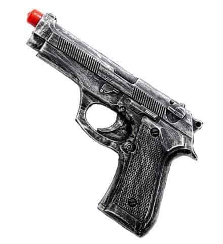 PISTOLET AUTOMATIQUE (Pistolet en mousse de latex) Pistolet authentique - 19 cm