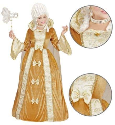 DAME NOBLE VÉNITIENNE (Robe, jupon, crinoline, cape) Tailles adultes - Démo vidéo