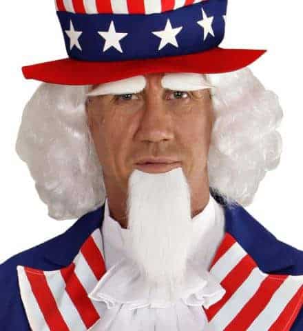 PERRUQUE MISTER AMERICA (Avec le bouc et les sourcils) Démo vidéo