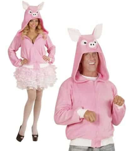 BLOUSON POLAIRE COCHON (Veste polaire à capuche) Tailles H/F - Démo vidéo
