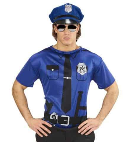 T-SHIRT OFFICIER DE POLICE (Impression photo réaliste) Tailles adultes - Démo vidéo