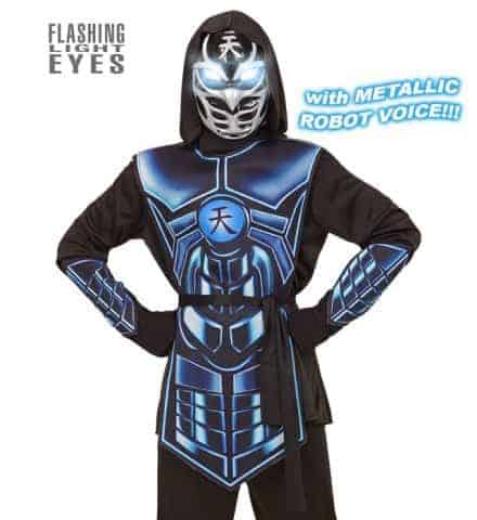 COSTUME CYBER NINJA (Masque son et lumière) Tailles enfants - Démo vidéo