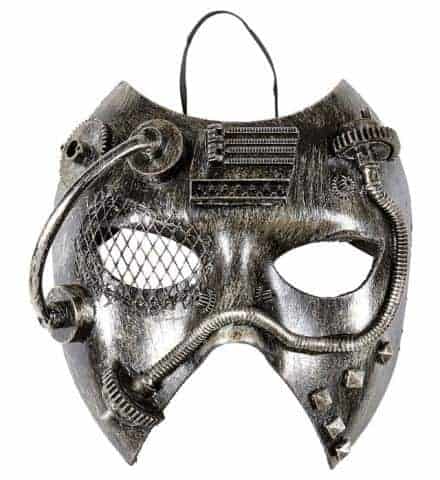 LOUP MASQUE STEAMPUNK (Couleur argent)