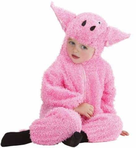 BÉBÉ COCHON FUZZY (Combinaison à capuche) Tailles 0-6 mois et 1/2 ans