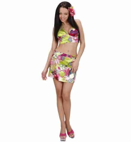 TENUE HAWAÏENNE SEXY (Bustier et jupe à fleurs)