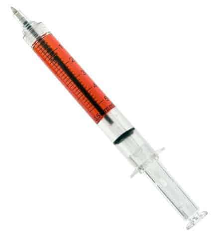 SERINGUE AVEC FAUX SANG (Stylo d'infirmière)