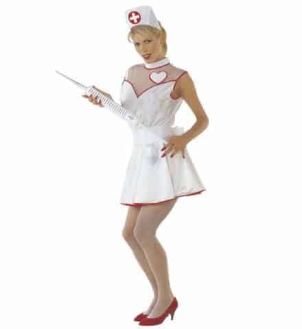 TENUE INFIRMIÈRE LOVE SEXY (Robe, ceinture et calot) Tailles adultes