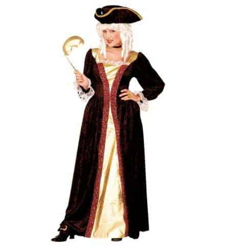 FEMME NOBLE VÉNITIENNE (Ensemble robe et chapeau) Tailles adultes