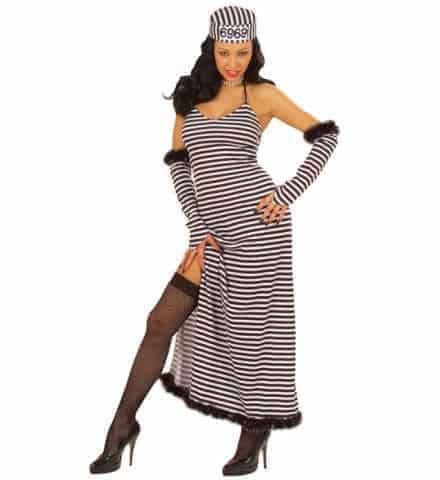 PRISONNIÈRE ÉLÉGANTE (Robe, gants et chapeau) Tailles adultes