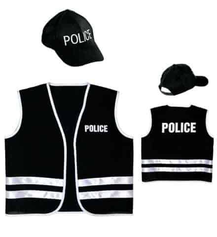 SET DU PETIT POLICIER (Veston avec casquette) Taille 8/10 ans - Démo vidéo
