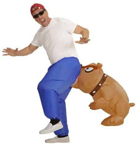CHIEN BULLDOG MORDANT (Déguisement gonflable) Taille adulte - Démo vidéo