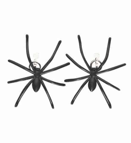 BOUCLES D'OREILLES SPIDER (Paire d'araignées noires)