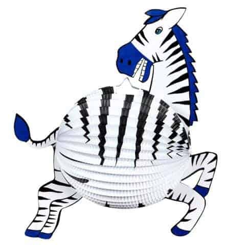 LAMPION FORME ZÈBRE (Dimension 42 cm)