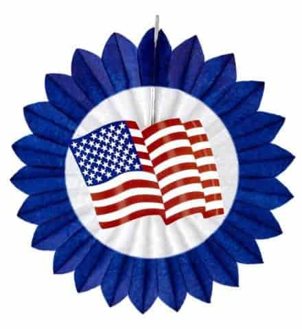 ROSACE DRAPEAU USA (Rosace bleue 50 cm)