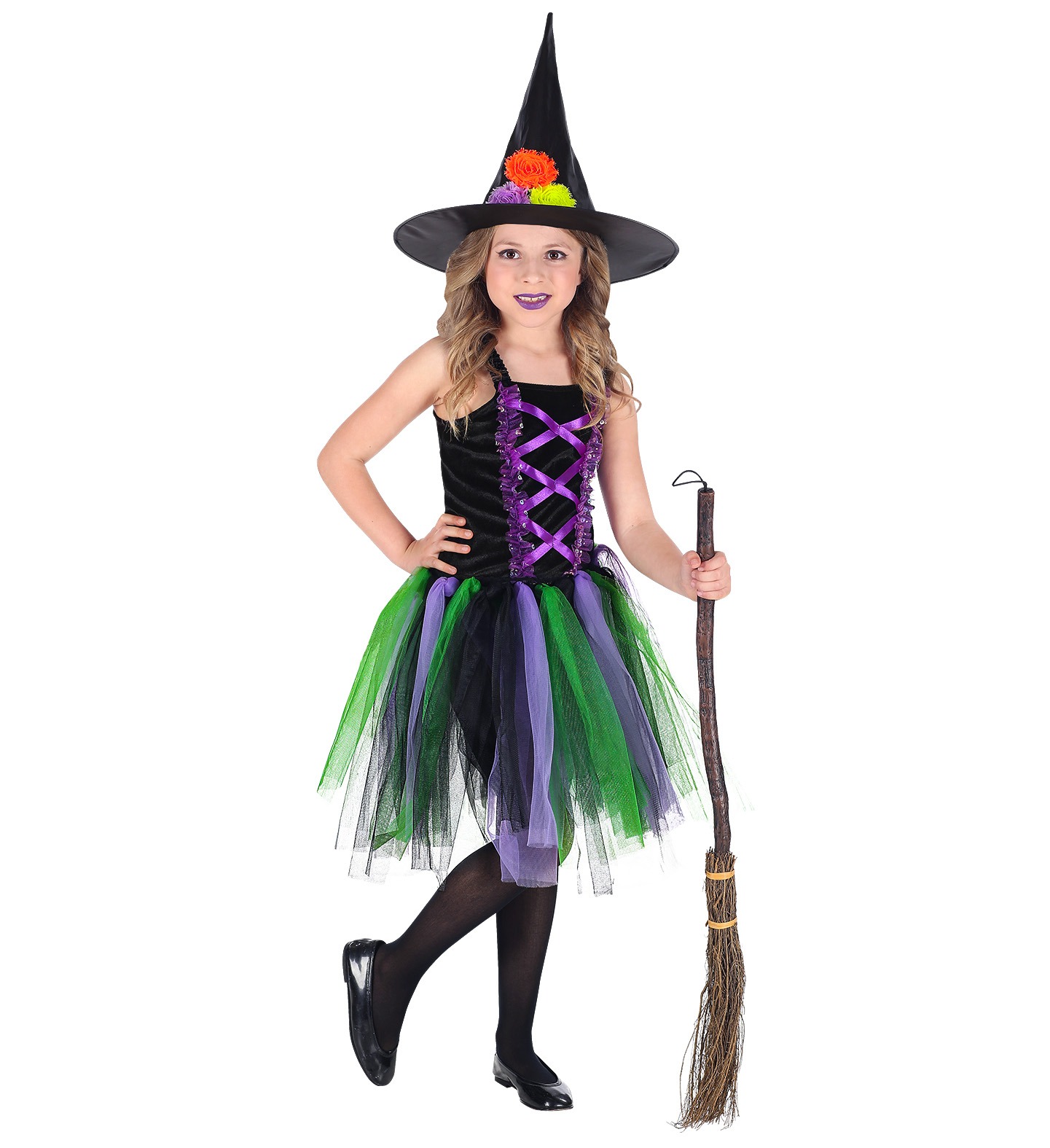 PETITE SORCIÈRE  (Robe enfant avec chapeau) 3-4 ans – Image 1