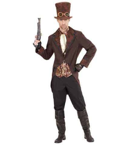TENUE STEAMPUNK HOMME (Veste+gilet+ jabot+chapeau) Tailles adultes - Démo vidéo