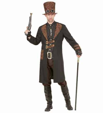 TENUE STEAMPUNK HOMME (Veste chemise et chapeau) Tailles adultes - Démo vidéo