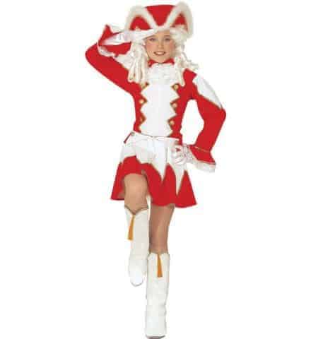 COSTUME MAJORETTE ROUGE (Veste, jupe, jupon, chapeau) Surbottes - Tailles enfants