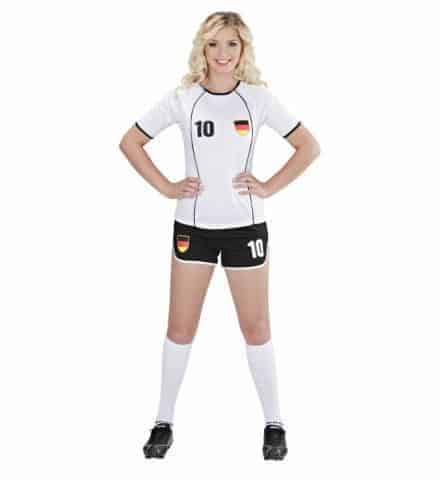 FOOTBALLEUSE ALLEMANDE (Ensemble maillot et short) Tailles adultes - Démo Vidéo