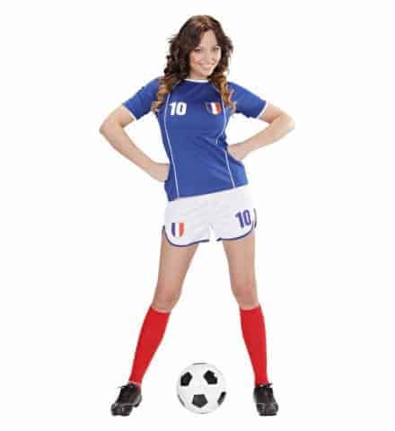 FOOTBALLEUSE FRANÇAISE (Ensemble maillot et short) Tailles adultes - Démo Vidéo