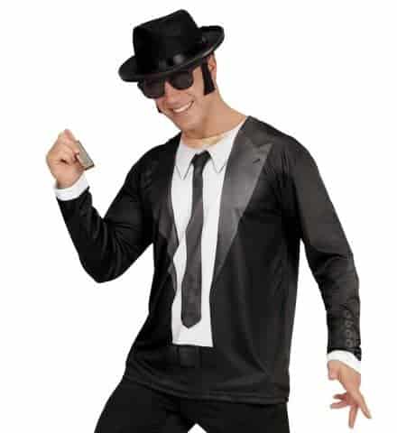 T-SHIRT LONG BLUES MAN (Impression photo réaliste) Tailles adultes - Démo vidéo