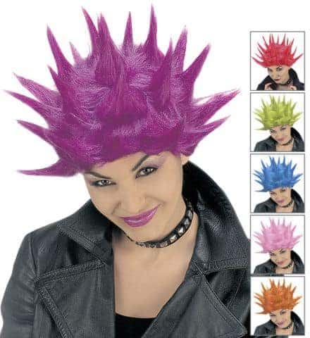 PERRUQUE TECHNO NÉON  (Assortiment 6 coloris)