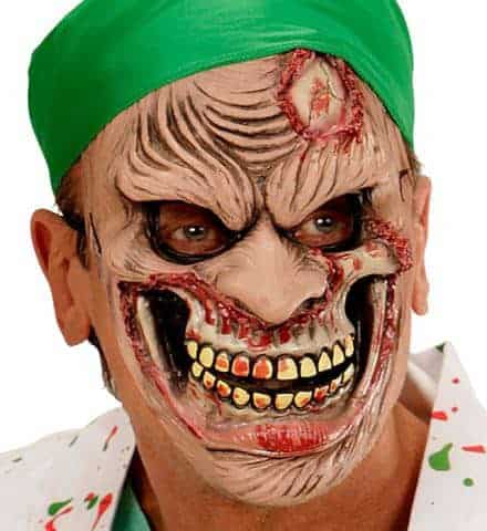 MASQUE DOCTEUR ZOMBIE (Demi masque en latex) Démo vidéo