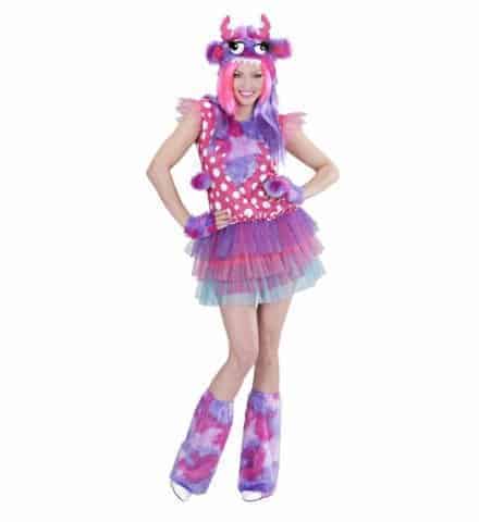 COSTUME MONSTRE FILLE (Costume rose + accessoires) Tailles adultes - Démo vidéo