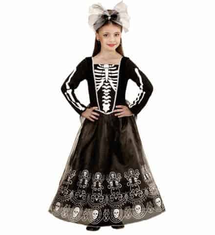 ROBE SQUELETTE ENFANT (Robe longue et coiffe) Tailles enfants - Démo vidéo