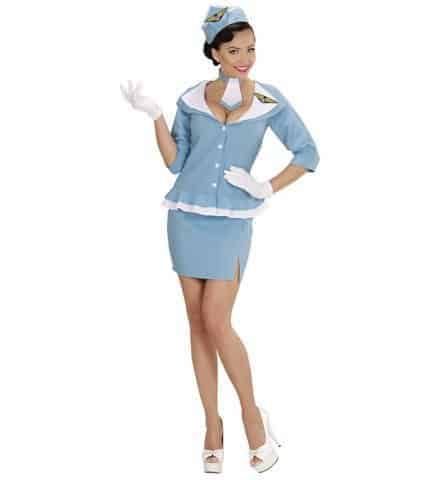 HÔTESSE DE L'AIR RÉTRO (Veste, jupe, cravate, coiffe) Tailles adultes - Démo vidéo