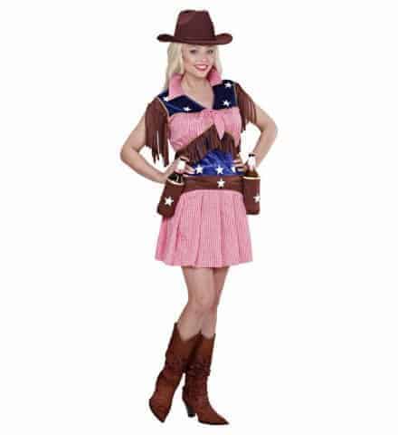 SERVEUSE COW GIRL TEXANE (Robe, ceinture + holsters) Tailles adultes - Démo vidéo