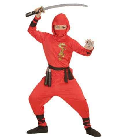DRAGON NINJA ROUGE (Costume et accessoires) Tailles enfants - Démo vidéo