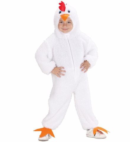 PETIT POULET FUZZY (Combinaison à capuche) Taille enfant 2/3 ans