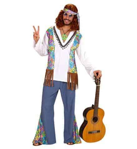CHANTEUR WOODSTOCK (Tenue hippie + bandeau) Tailles adultes - Démo vidéo