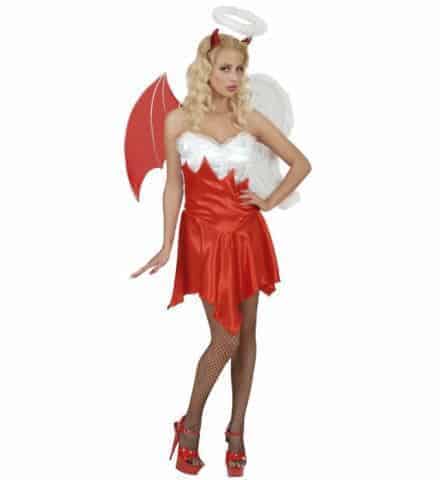 ROBE ANGE OU DÉMON (Robe, ailes avec auréole) Tailles adultes
