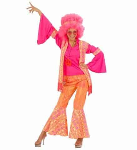 TENUE FEMME HIPPIE FUN (Costume avec bandeau) Tailles adultes