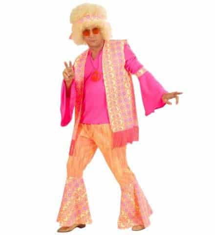 TENUE HOMME HIPPIE FUN (Costume avec bandeau) Tailles adultes